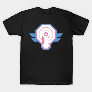 blue and pink women's rights emblem. T-Shirt